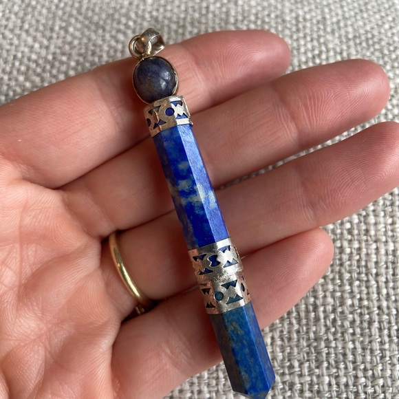💎Striking blue agate pendant - Picture 2 of 2